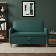 Divano con Storage Verde Scuro 122 x 78 x 87 cm Poliestere 42036896