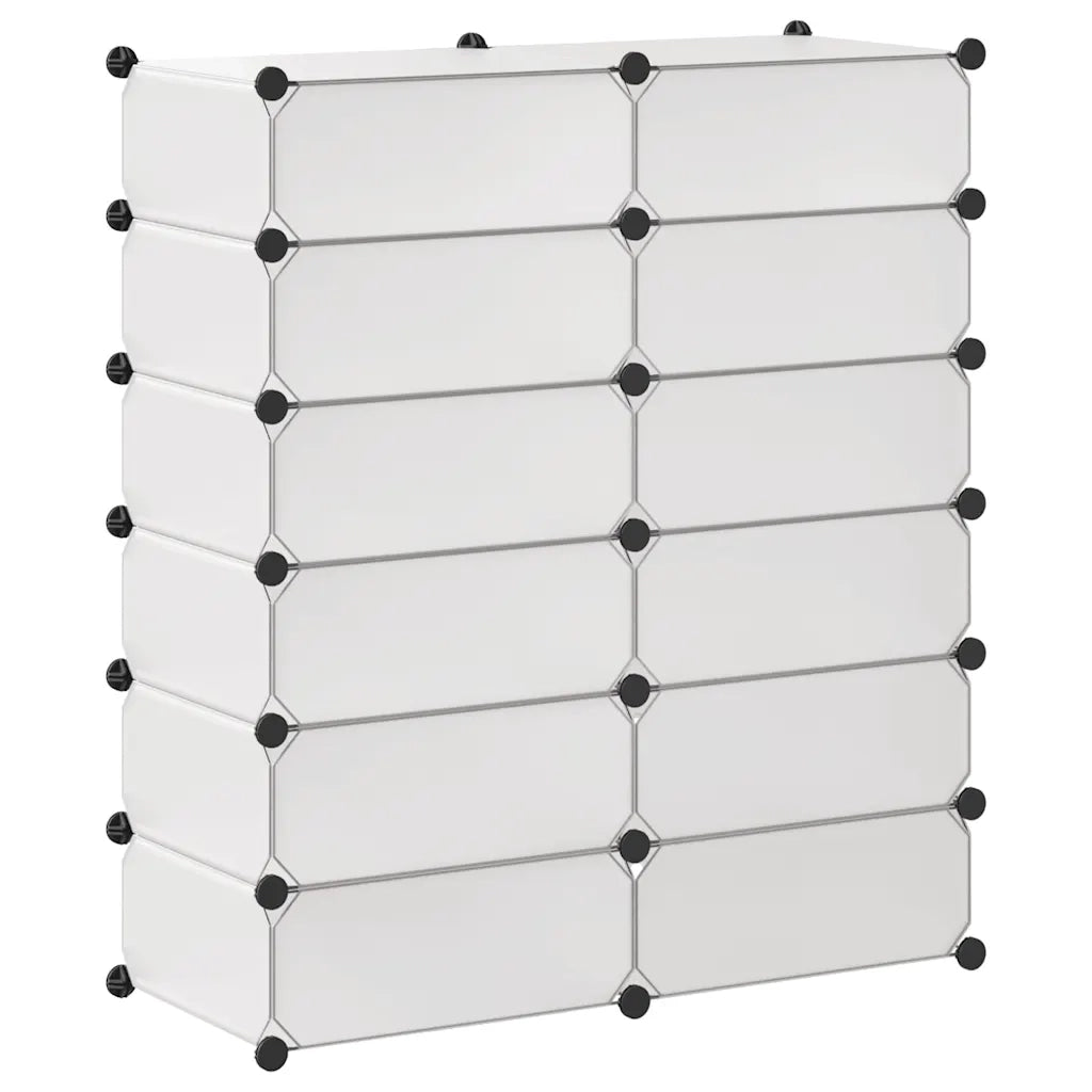 Scarpiera Modulare a 12 Scomparti Bianca cod mxl 54057