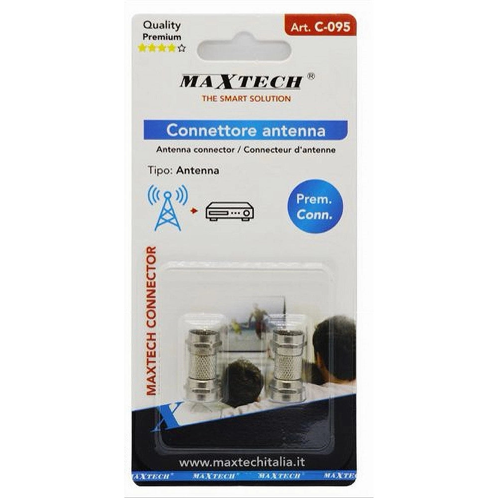 Trade Shop - Connettore Antenna Giunto Satellitare Maschio-maschio Coax Adattatore Vite C-095 -