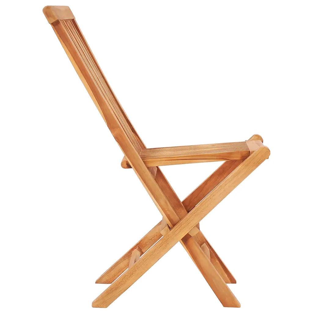 Set da Bistrot 3 pz | Set Salotto da Giardino con Cuscini Beige in Legno Massello di Teak
