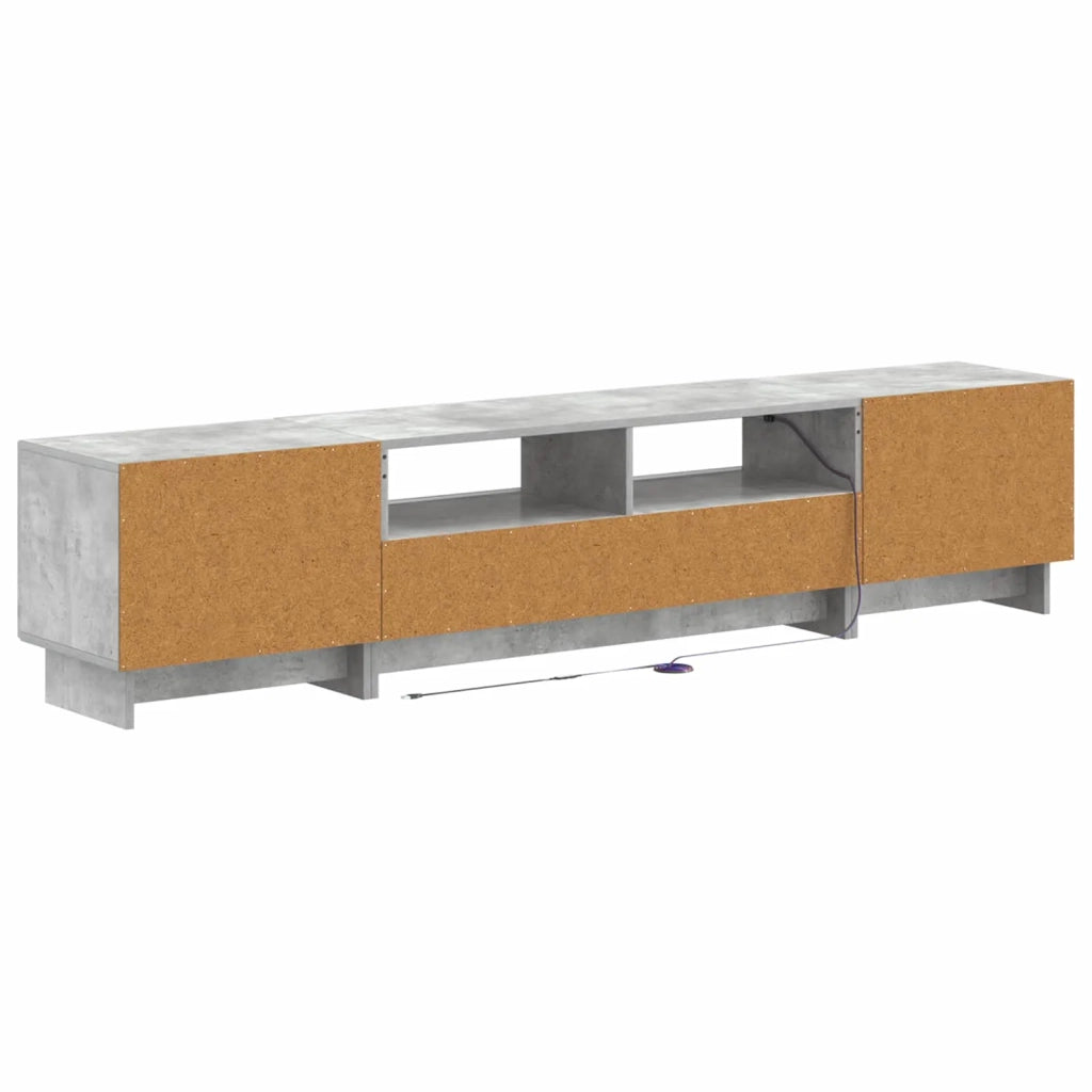Mobile TV LED a 5 pezzi Grigio Cemento Legno ingegnerizzato 3416418