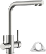 3 Viale Acqua, Cucina, 3 in 1 Cucina per Filtro Acqua, Drieweg Cucina, Cucina per Acqua Potabile con 2 Maniglie, Cucina in Acciaio Inox Liscio