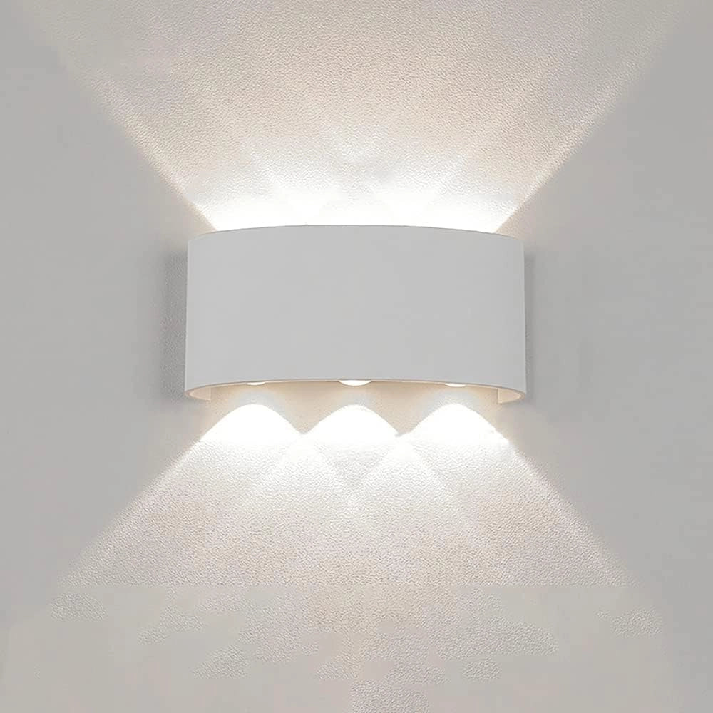 APPLIQUE MODERNA LUCE A LED LAMPADA DA PARETE MURO DA 16W PER ESTERNO BIANCA LUCE NATURALE 4000K