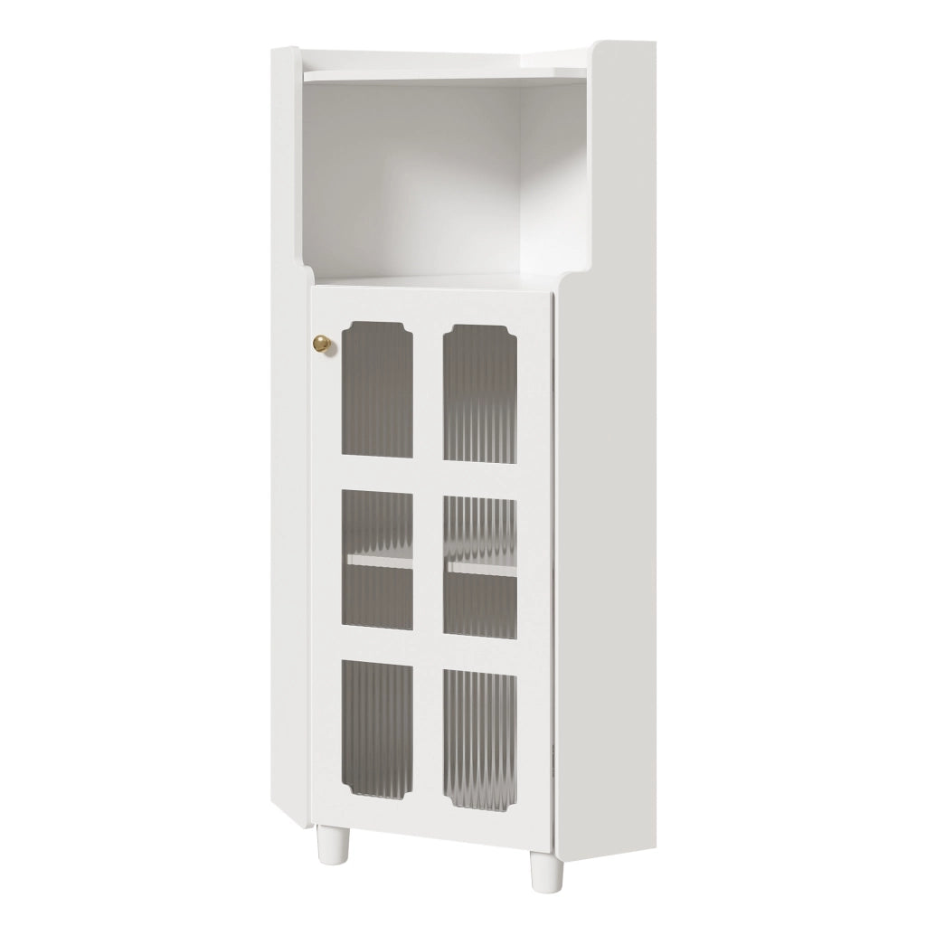 Mobile angolare 63,5x124 cm bianco in MDF - LED con controllo app