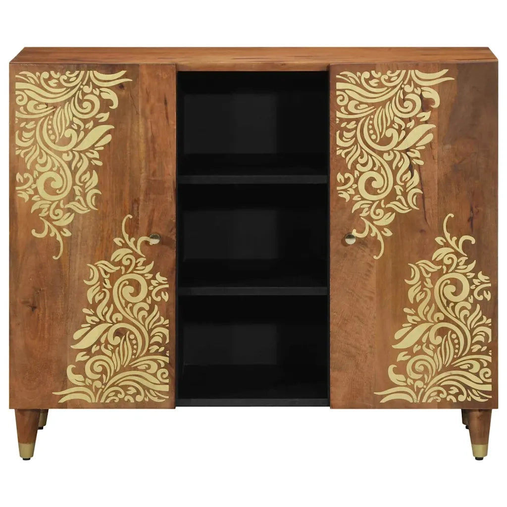Credenza Marrone 90 x 33 x 75 cm Legno di mango massello 4018764