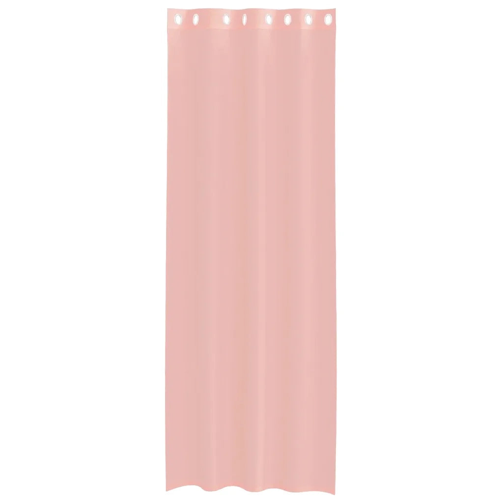 Tende in Voile con Occhielli 2 pz Rosa 140x300 cm 4102100