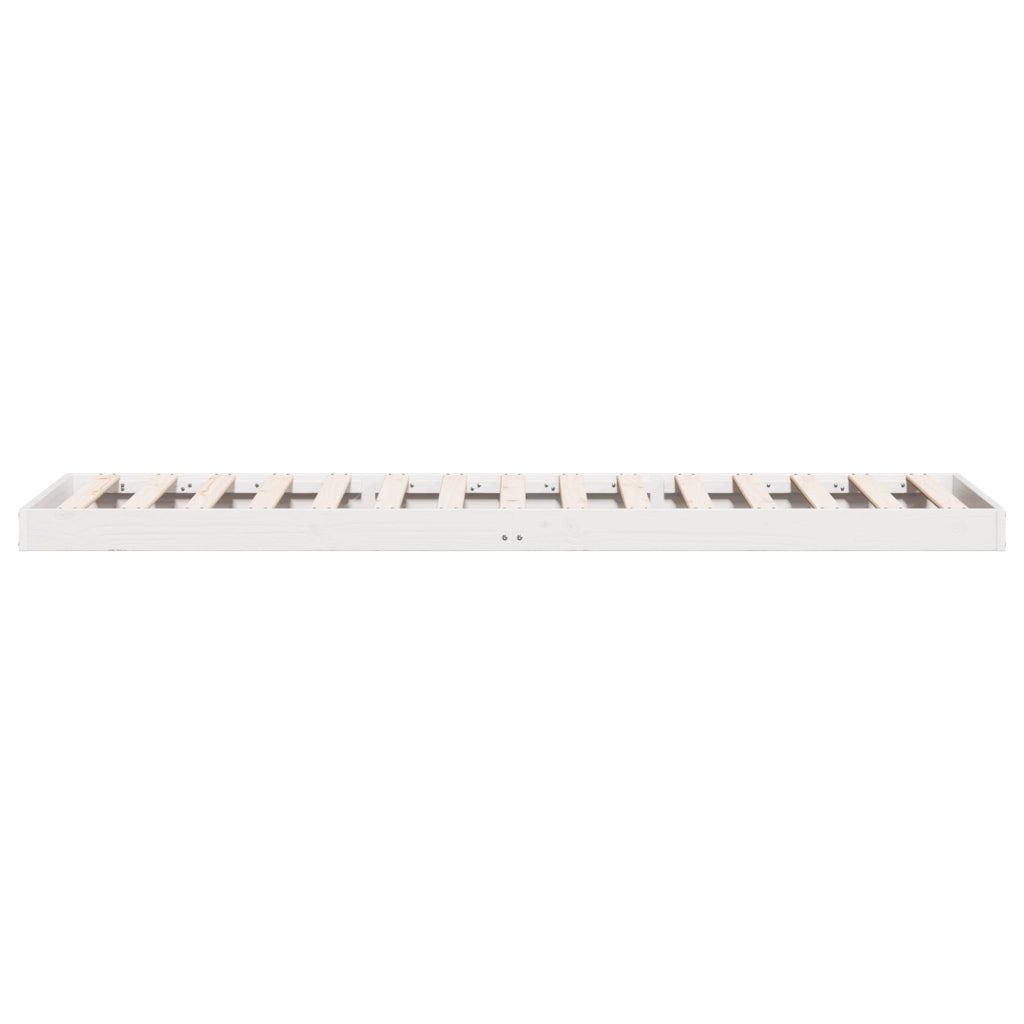 Struttura letto a pavimento  90x220 cm in legno massello di pino