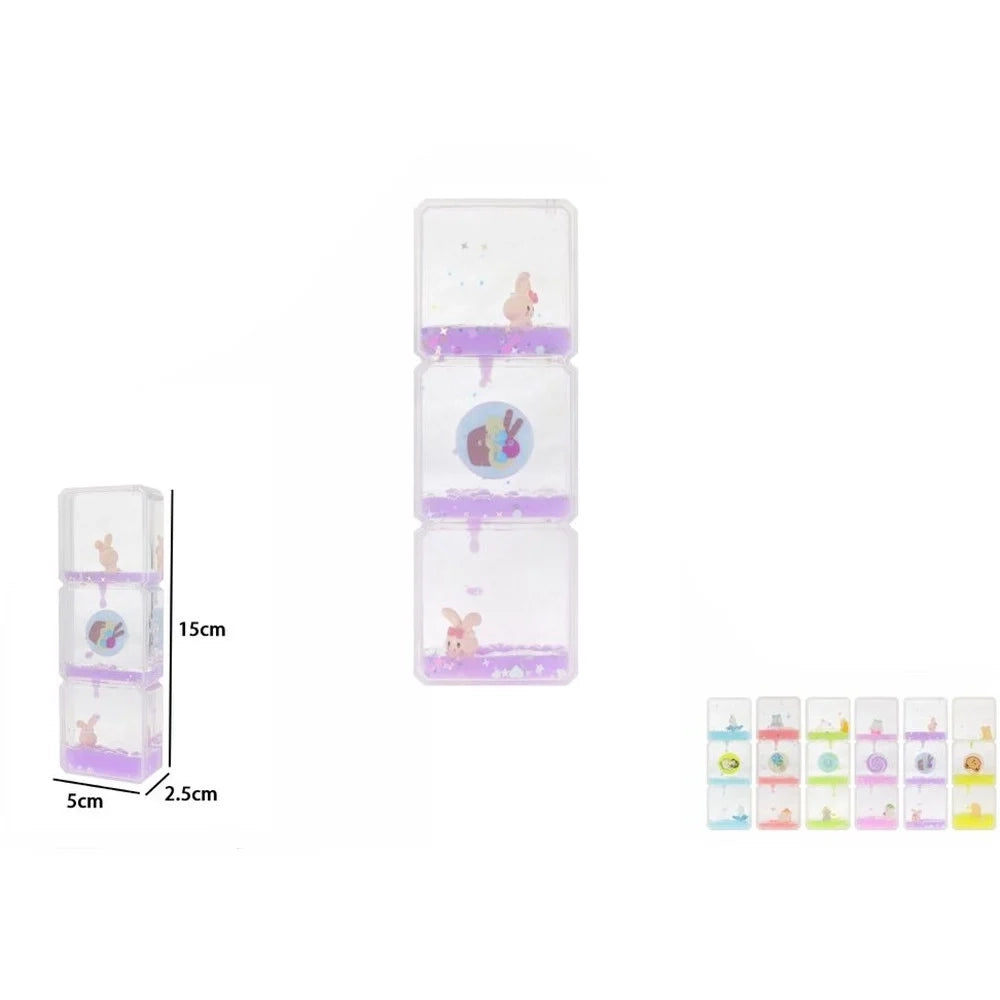 Trade Shop - Decorazione Rettangolare Forma Mulino A Vento Con Figure Clessidra Liquido Ornamenti 73794 -