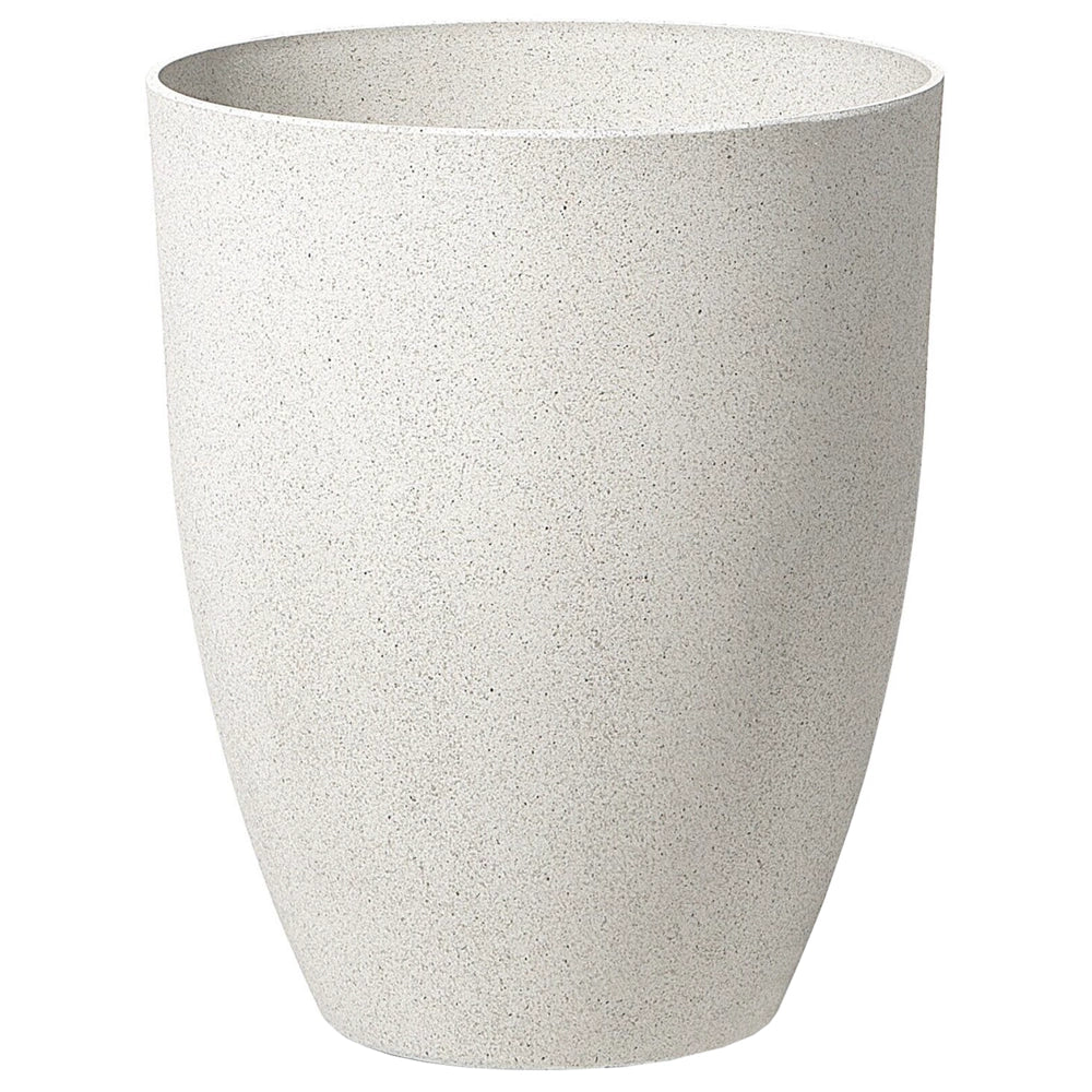 Set di 2 vasi in poliresina in fibra di vetro di colore bianco sporco 43 x 43 x 52 cm interni ed esterni