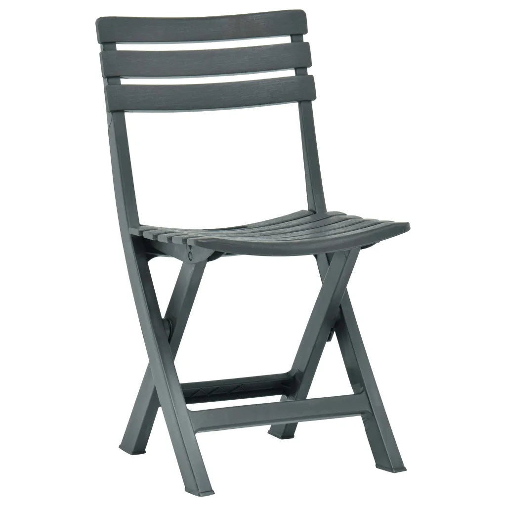 Sedie da Giardino Pieghevoli 2 pz in Plastica Verde 48789
