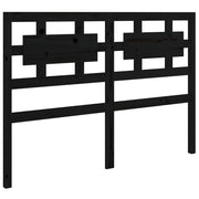 Testiera | Testata per Letto Nera 185,5x4x100cm in Legno Massello di Pino