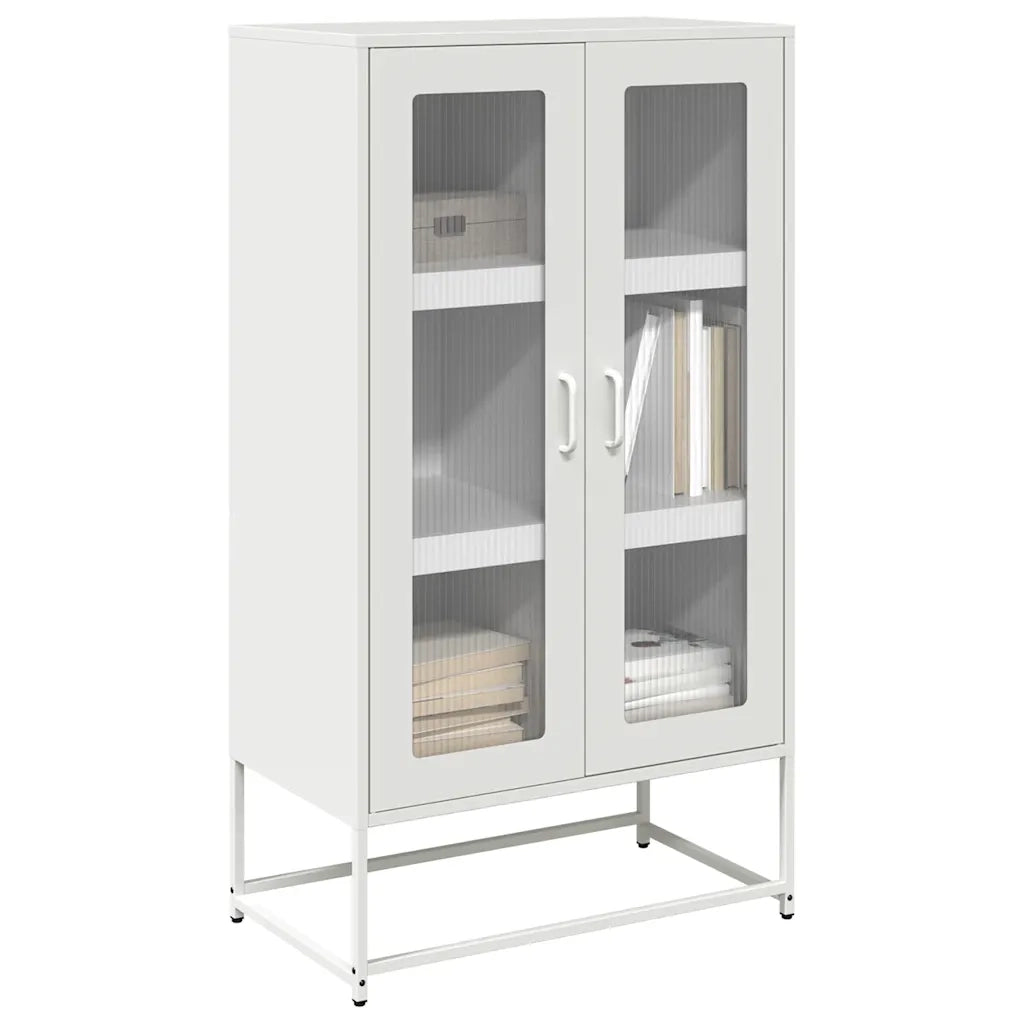 Credenza Bianca 68x39x123 cm in Acciaio 853361