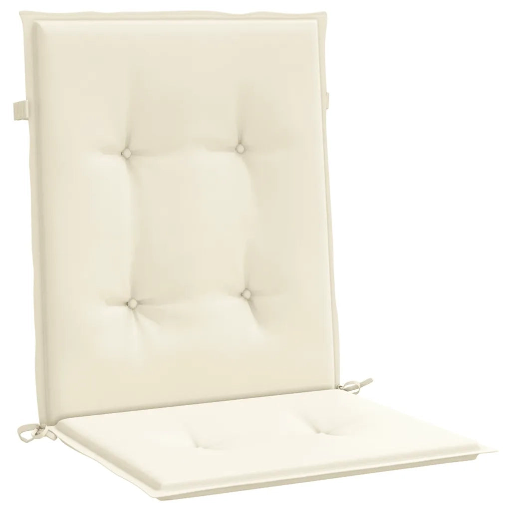 Cuscini per Sedia 4 pz Crema 100x50x3 cm in Tessuto Oxford