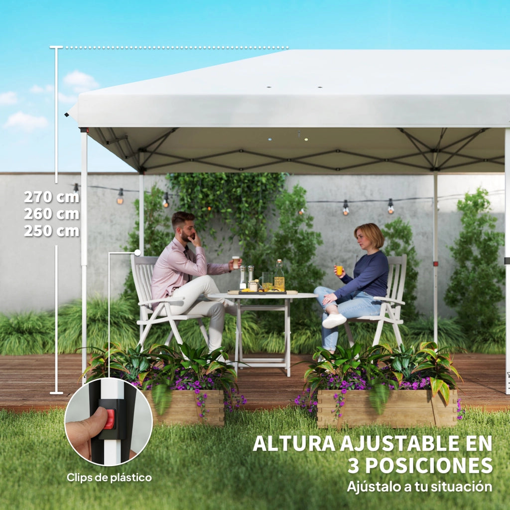 Tenda da giardino pieghevole ¨C zephmum ¨C 5.85x2.95x2.7 m bianco