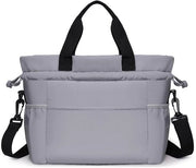 Borsa da Picnic 11L con Isolamento Termico Borsa da Pranzo Reutilizzabile Pieghevole per Lavoro, Scuola, Ufficio, Spiaggia, Picnic, Viaggi (11L, Grigio)