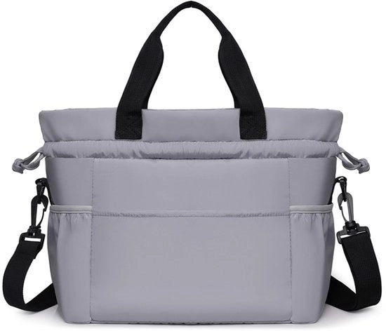 Borsa da Picnic 11L con Isolamento Termico Borsa da Pranzo Reutilizzabile Pieghevole per Lavoro, Scuola, Ufficio, Spiaggia, Picnic, Viaggi (11L, Grigio)