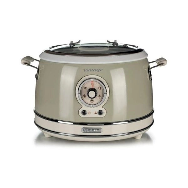 Ariete 2904 rice cooker - cuociriso elettrico con bowl in ceramica - sushi fatto in casa - multicooker - linea vintage - 3,5 l - 650 w - beige - 00C290403AR0