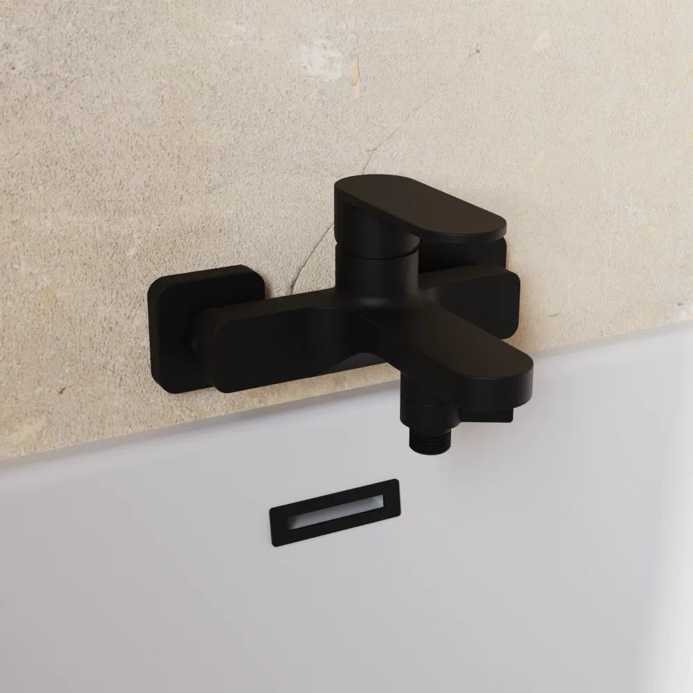 Set miscelatori lavabo alto bidet miscelatore esterno vasca nero opaco | Margot