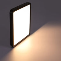 ZMH Lampada da soffitto plafoniera LED nera 23W 23cm bianco caldo per camera letto