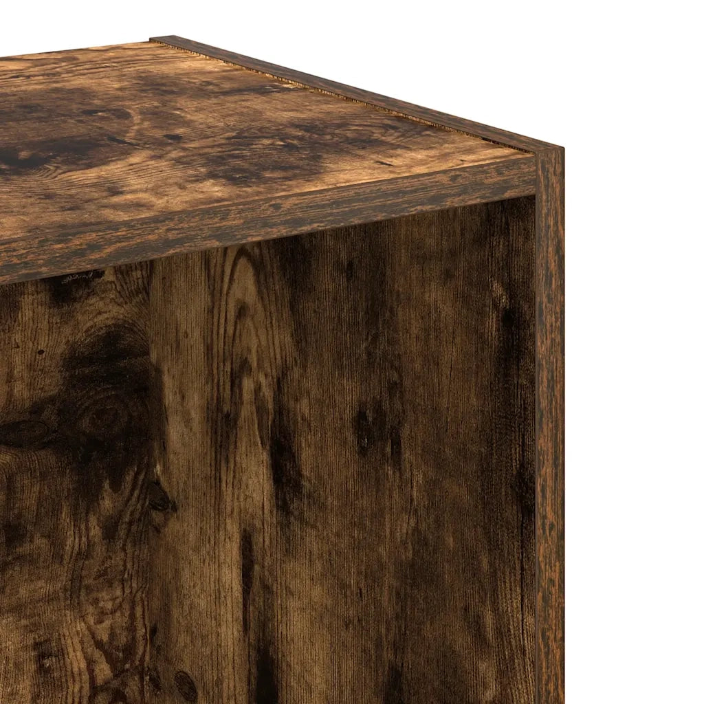 Libreria-Scaffale per Libri-Mobile di Stoccaggio Rovere Fumo 40x30x152 cm in Legno Multistrato