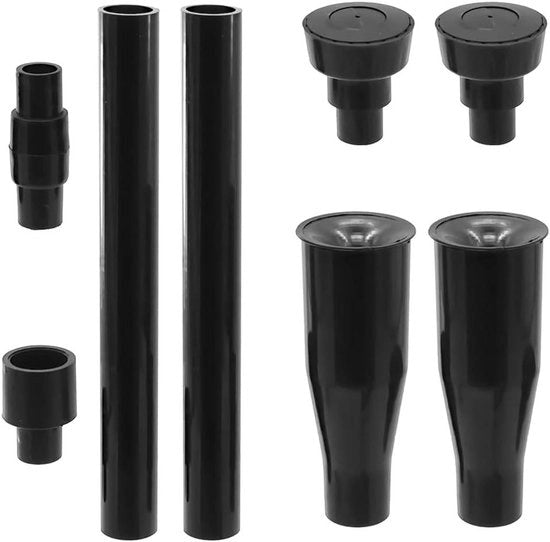 Set di 8 bocchette per pomp acqua per fontane e cascate da giardino - Bocchette per fontane in plastica - Nero
