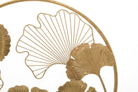Scultura Little Leaf 50x12,5x64 cm in Ferro e MDF Oro