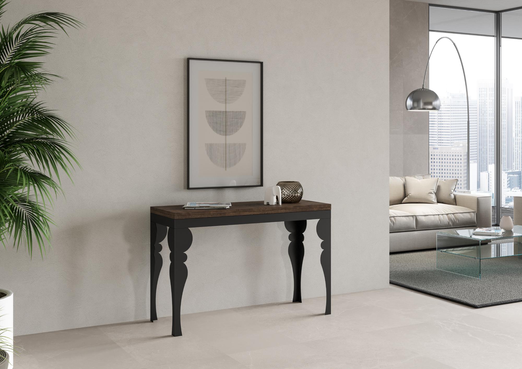 Tavolo Salvaspazio Allungabile 120x45/90x80/78 cm Paxon Double Noce