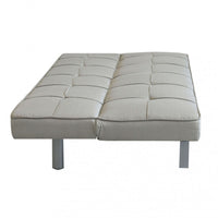 Divano Letto Aaron 178x80x71 cm in Tessuto Grigio chiaro