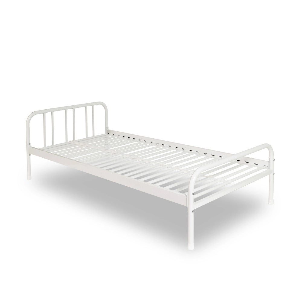 Letto singolo in metallo Genoa colore bianco