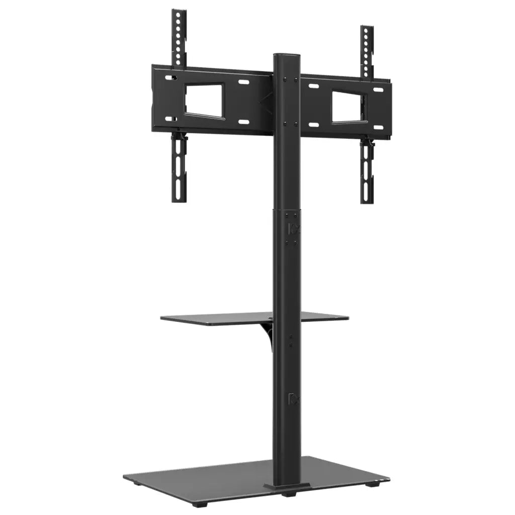 Supporto TV Angolare 2 Ripiani per 32-65 Pollici Nero 379566