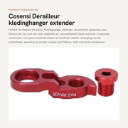 Derailleur hanger con alta compatibilità - Derailleur estensione - Accessori bicicletta - Leggero - Duraturo - Lunghezza totale 50,8 mm - Accessorio bicicletta