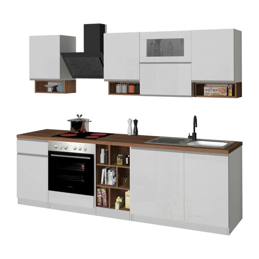 Cucinino Attiko, Cucina un Cassetto, Elettrodomestici non inclusi, Made in Italy, Bianco Lucido
