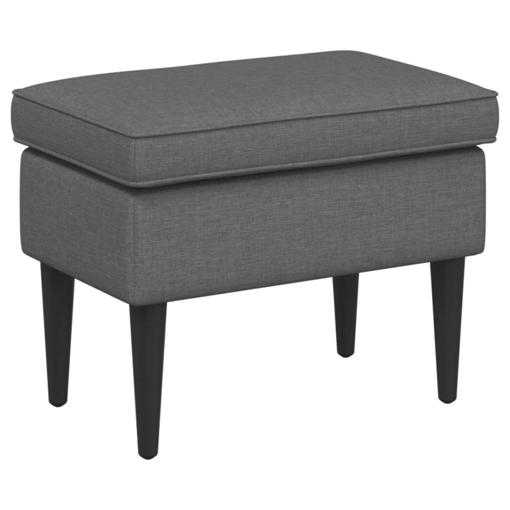 Poltrona con Ottomano 2 pz Grigio Scuro Tessuto 3418832