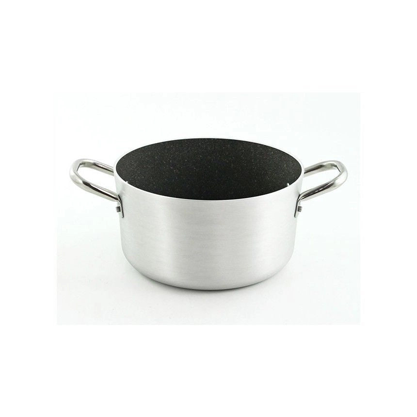Ballarini BLL670B28 Granite Casseruola Professionale 2 Manici Alluminio Antiaderente 28 cm colore Grigio