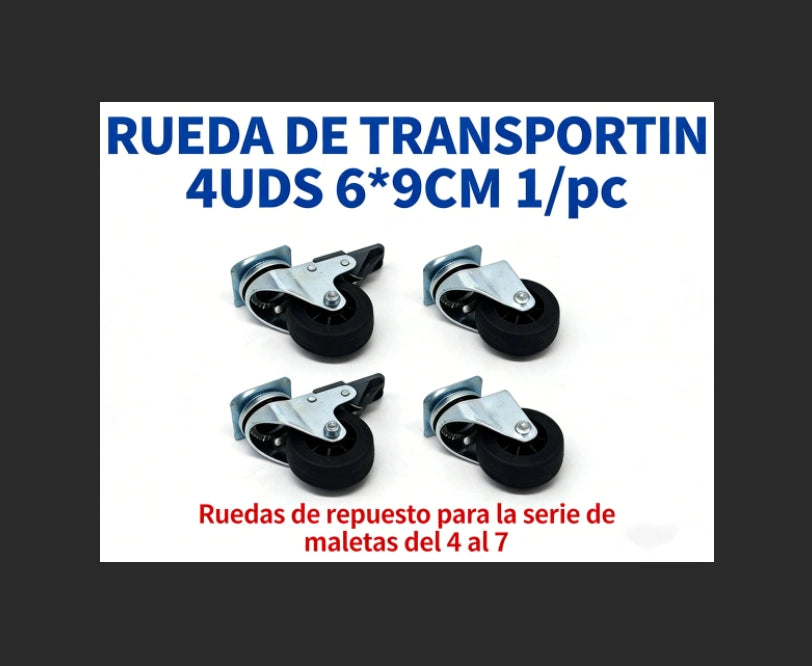 Ruote Girevoli per Gabbie da Trasporto Cani ¨C Minimal ¨C 4 Pezzi 6x9cm