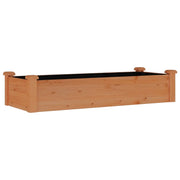 Fioriera | Cassetta per fiori | Vaso Giardino Fodera Marrone 120x45x25cm Massello Abete
