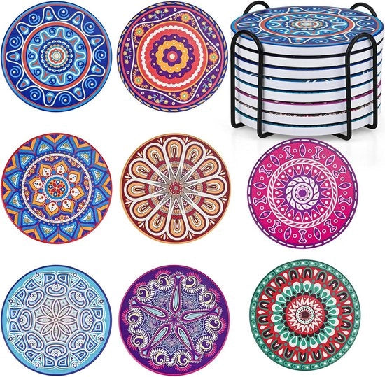 Sottopanchine ceramica - set da 8 - assorbenti