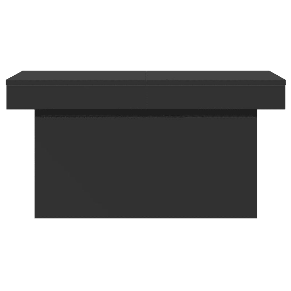 Tavolino da Salotto Nero 80x55x40 cm in Legno Multistrato