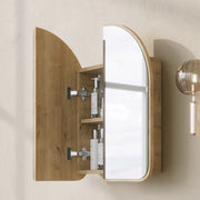 Vigano, Mobile Pensile Specchio Incluso, 60x70h cm Marrone Rovere