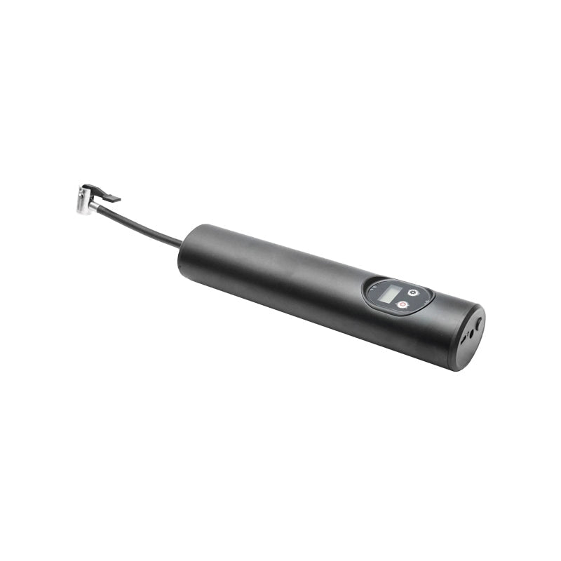 Compressore d'aria portatile nero 12,4V 6000Am batteria ricaricabile 250x56x47mm con accessori