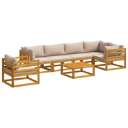 Set di divani 7 pz Naturale Legno di Acacia Massello 3417243