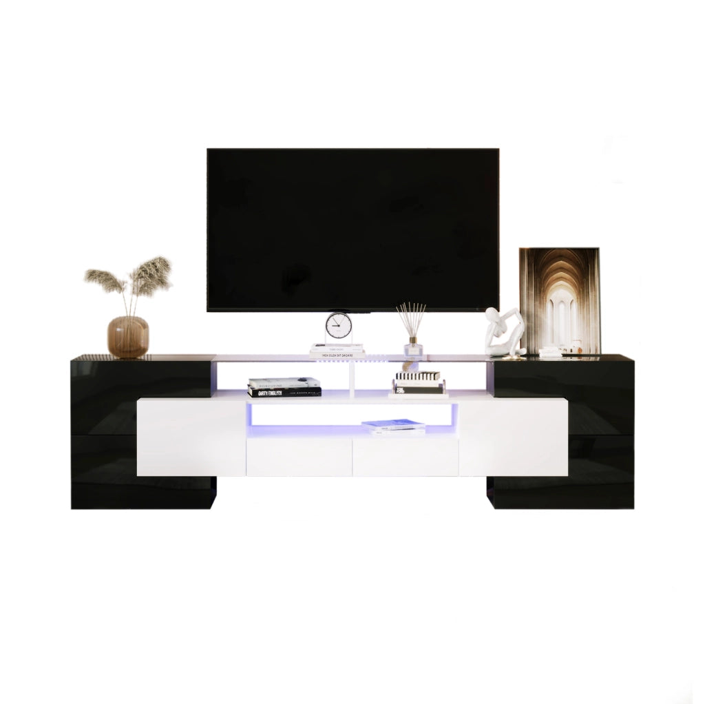 Mobile TV moderno lucido con LED e ampio spazio
