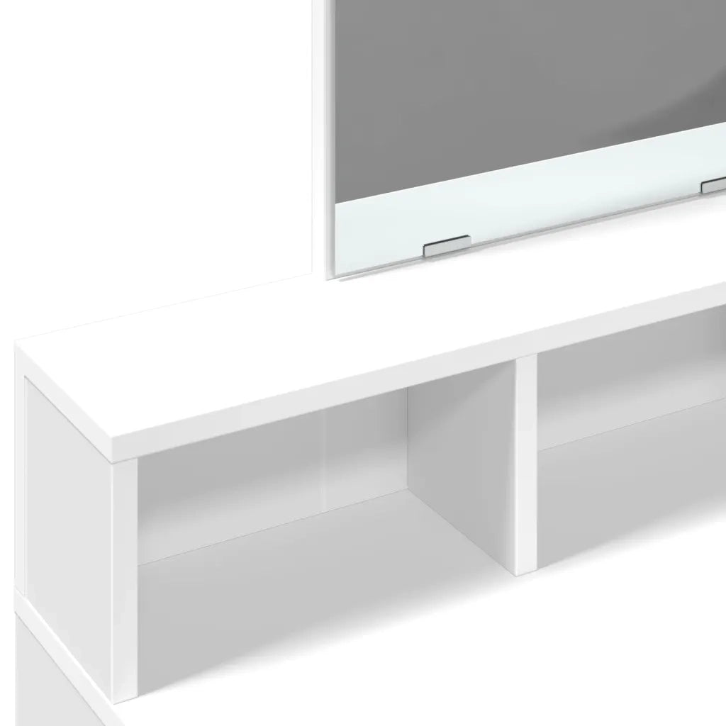 Toeletta con Specchio Bianco 80x41x144,5 cm