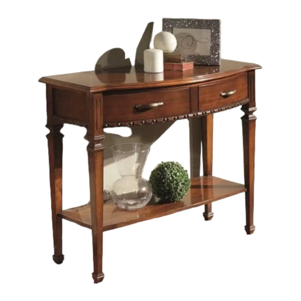 Consolle in legno sagomata finitura bassano misura l.93 p.42 h.78 - Mobili 2G