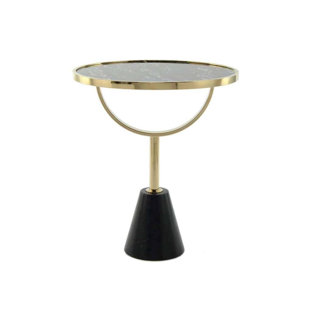 Tavolino da salotto Oscar 100 in marmo nero e vetro