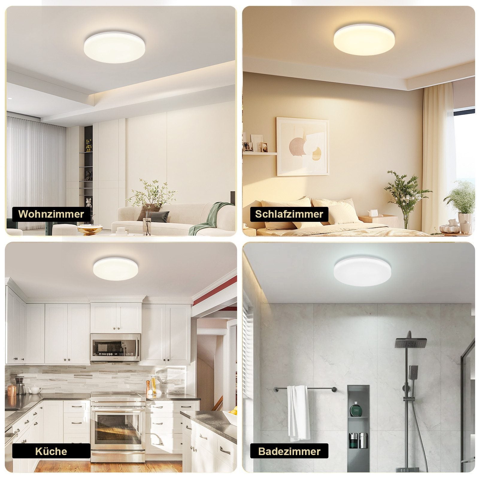 ZMH Lampada da soffitto LED RGB dimmerabile con telecomando per camera da letto e bagno
