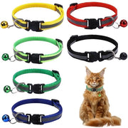 Collare per gatti adattabile - Collare per gatti riflettente - Collare per gatti con campanelli - Chiusura di sicurezza - Collare per gatti personalizzato - Set da 6 pezzi - Collare per gatto
