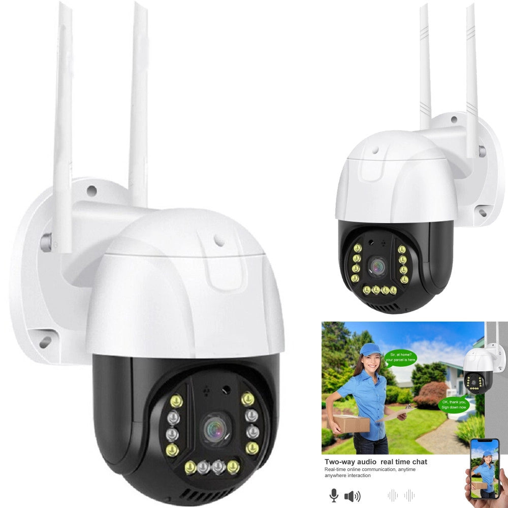Trade Shop - Telecamera Ptz Panoramica Smart Ip 1080p Q-s902 Wifi 2k Hd Sorveglianza Sicurezza -