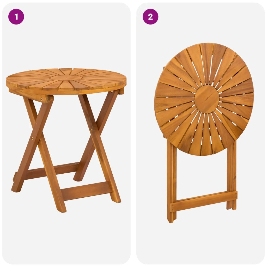 Tavolo da bistrot Naturale Ø45 x 45 cm Legno di Acacia Massello 42024977