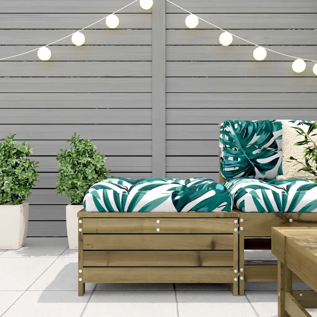 Poggiapiedi da Giardino 62x63,5x32 cm Legno Impregnato di Pino 844902